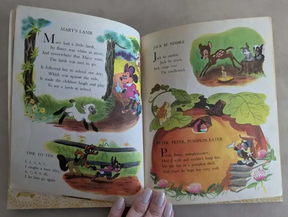 Walt Disney's Mother Goose by Little Golden Book Hardcover Book